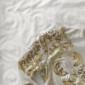 B. Darlin white and gold sequin dress